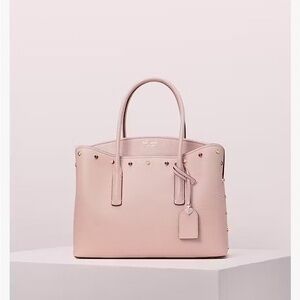 Kate Spade Margaux Stud Blush Pink Satchel in Pale Vellum